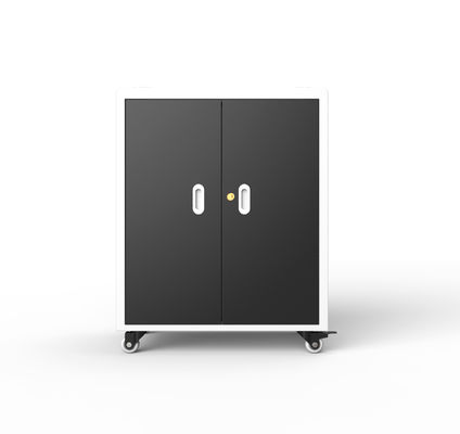 30-poorts laptop oplaadkast met 4 wielen en rem 720*530*940mm Afmeting 70kg Gewicht AC stopcontacten Oplaadwagen