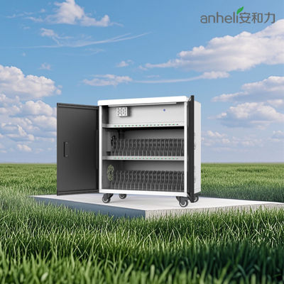 36 poorten USB Smart Tablet Oplaadwagen met 8S Beveiligingssysteem en Koelventilatoren
