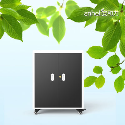 30 Bay Laptop Oplaadkast met Slot en Sleutels, Koelventilatoren en Duitse Medische Standaard Wielen