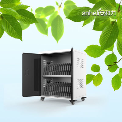 30 Bay Laptop Oplaadkast met Slot en Sleutels, Koelventilatoren en Duitse Medische Standaard Wielen