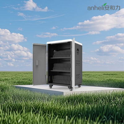 42-poort tablet oplaadkar met wisselstroom en koelventilatoren