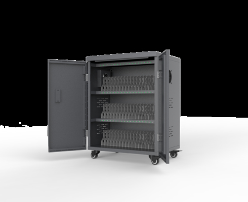 54-slots USB oplaadwagen met 8S beveiligingssysteem