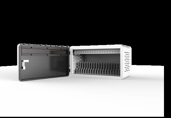 18-slots USB-oplaadkast voor tablets met gegalvaniseerde plaat en LED-verlichting voor veilige opslag