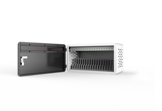 18 gleuf USB oplaadkas met 8S beveiligingssysteem en gegalvaniseerde plaatconstructie